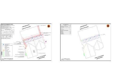 Roof Plan & String Details With BOM